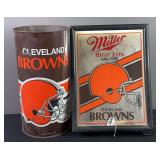 Cleveland Browns Trash Can & Mirror