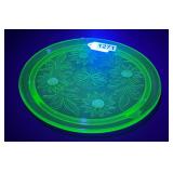 Uranium Glass Serving Tray