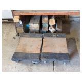 Pair of Platform Dollies & Stack Of Wood Blocks
