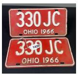 1966 Ohio License Plates
