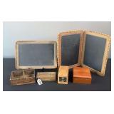 Chalkboard Tablets & Wooden Boxes