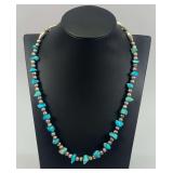 Turquoise & Navajo Pearl Necklace