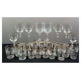 Gold Rim Glasses & Stemware