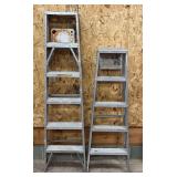 Pair of Aluminum Step Ladders