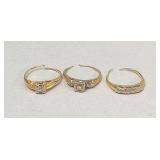 (3) Broken 14k Gold Rings