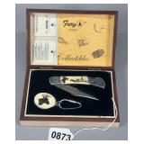 Fury Whitetail Deer Pocket Knife & Key Chain with Case