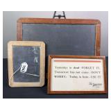 Schoolhouse Chalk Boards & Framed Motivational Advertising