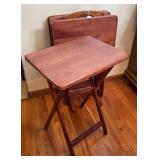 Wooden TV Trays & Rack