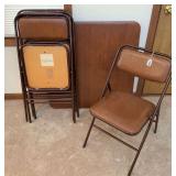 Foldable Poker Table & (4) Chairs