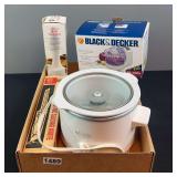 Kitchen Gourmet Crock Pot, Electric Knife, & Misc. Cooking Items