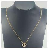 14k Gold Necklace & Heart Pendant