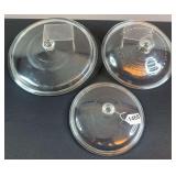 Trio of Glass Lids