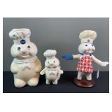 Pillsbury Dough Boy Cookie Jar, & Figures