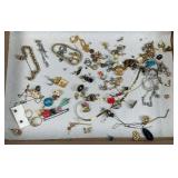 Gold Filled Heart Bracelet & Assorted Earrings and Jewelry