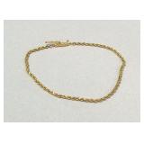 14k Gold Rope Bracelet