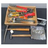 Hammers, Bolt Cutters, Hex Key Wrench Set, & Tools