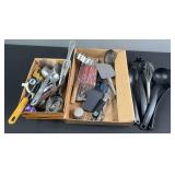 Serving Spoons, Whisk, & Assorted Kitchen Utensils