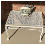 Wrought Iron Patio Table & Decor