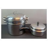 Cooking Pot With Strainer & Sauce Pan