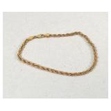 10kt Gold Rope Bracelet