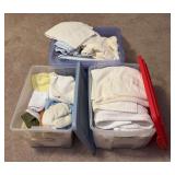 (3) Totes of Misc. Towels