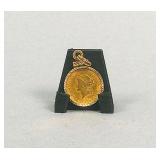 United States of America 1 Dollar Gold Coin Necklace Pendant
