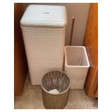 Bathroom Decorative Trashcans & Matching Hamper