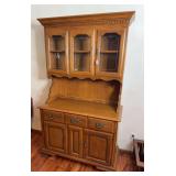 Wooden Lighted China Hutch