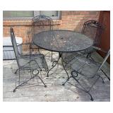 Wrought Iron Rocker Chair Patio Table & Chairs