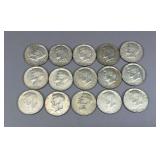 (15) Silver-Clad Kennedy Half Dollars