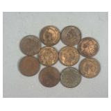 (10) Indian Head Pennies