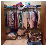 Blankets, Sweatshirts, Shoes, & Closet Contents