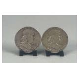 Pair of 1953 Franklin-Liberty Half Dollars