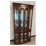 Lighted Curio Cabinet with Glass Shelves