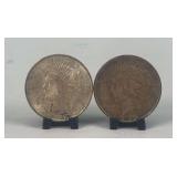 Pair of 1922 Silver Peace Dollars
