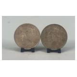 Pair of 1922 Silver Peace Dollars