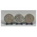 (3) Franklin-Liberty Half Dollars