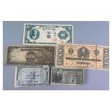 Military Payment Certificate, Japanese, Korean, & Assorted Bills
