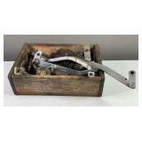 Royal Crown Cola Crate with Vintage Automobile Parts