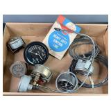 Assorted Automotive Gauges & NOS. Blue Streak Ignition Line