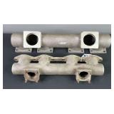 Offenhauser Aluminum Intake Manifold & unmarked Aluminum Intake Manifold