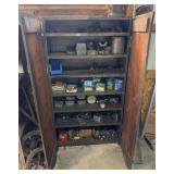 Metal Storage Cabinet & Contents (Scrap Lead, Fasteners, Hydraulic Parts, & Misc.)