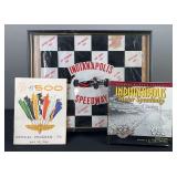 Indianapolis Speedway Vintage Flag Memorabilia, 1964 Program, & 100 Years of Racing Book