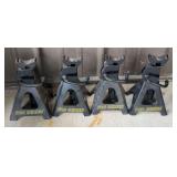 (4) Pro Series Black Jack 3 Ton Jack Stands