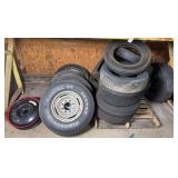 Large Assortment of Rims Tires & Wheels
