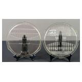 (2) Ford Model T Headlamp Glass Lens