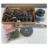 Simpson Safety Restraint Belt, Aluminum Steering System Arm, & Misc. Brackets & Car Parts