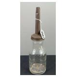 Vintage “Penna” Glass Oil Bottle & Jay B. Rhodes Nozzle