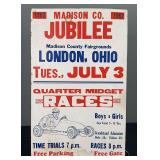 1962 Madison Co. Jubilee Racing Poster