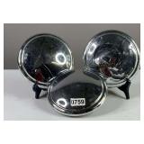 (3) Vintage Chrome Hub Caps